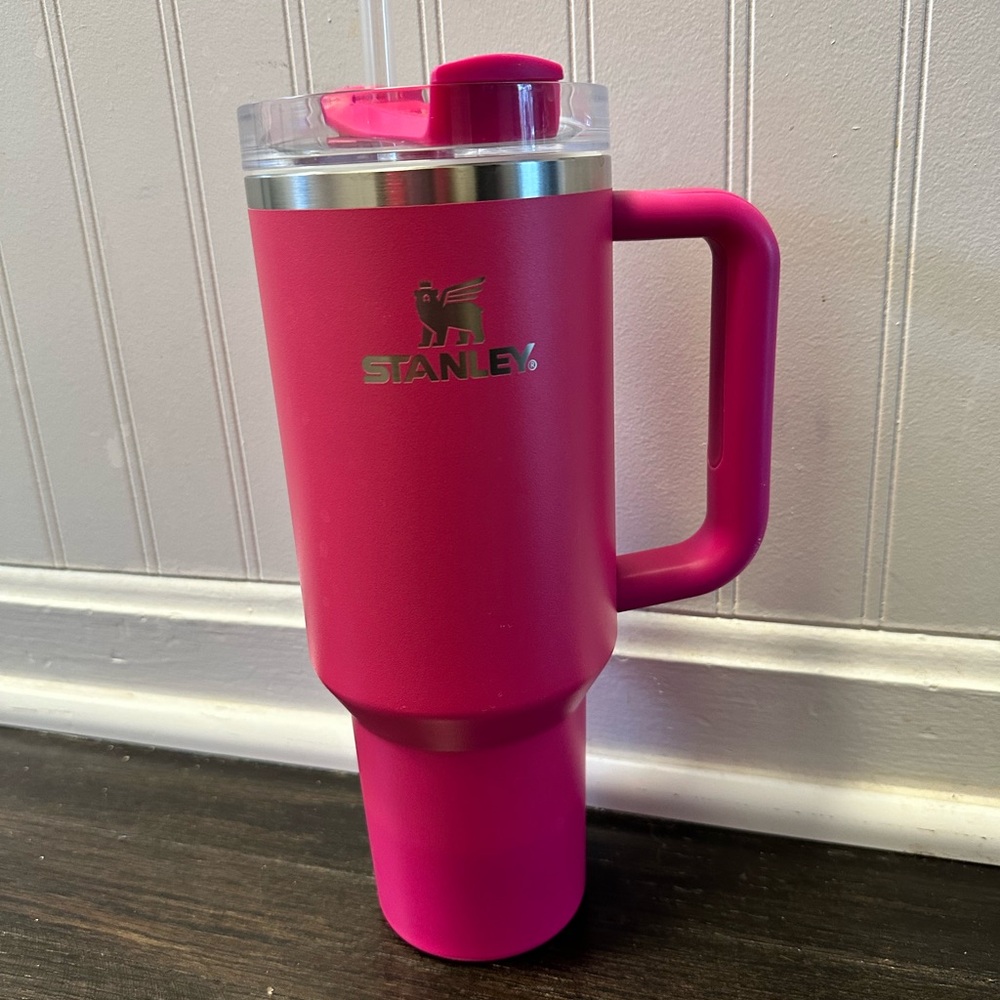 Stanley Hot Pink Camelia 40 oz Quencher Tumbler